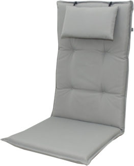 Doppler 9827 Hochlehner Gartenstuhl Auflagen 8cm Kopfkissen grau