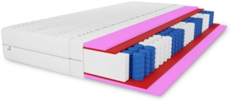 Taschenfederkernmatratze 7 ZONEN Muvieso, Härtegrad H3, inkl. Bezug, MARPUR, 19 cm hoch