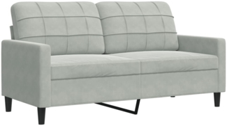 vidaXL 2-Sitzer-Sofa Hellgrau 140 cm Samt 4007624