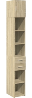 vidaXL Hochschrank Schmal Sonoma-Eiche 30x42,5x225 cm Holzwerkstoff 3281268