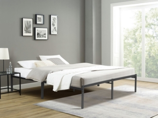 INOSIGN Metallbett LIST Bett Bettgestell Bettrahmen Einzelbett Doppelbett, Bett mit 26 Lattenroste zum Schutz der Matratze