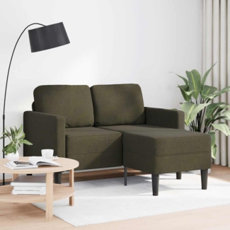 vidaXL 2er-Sofa mit Chaiselongue L-Form Armeegrün 125 cm Kunstleder 4107091