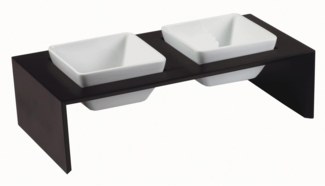REPLUS Futterstation Meshidai - Doppelnapf, schwarz - XS