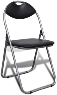 vidaXL Klappbare Esszimmerstühle 6 Stk. Schwarz Kunstleder und Stahl 241494