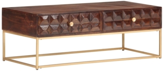 vidaXL Couchtisch, Mango Massivholz, 112 x 50 x 40 cm