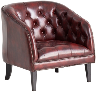 Sessel Chesterfield Oakland Echtleder rot