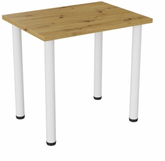 Platan Room Esstisch BOSTON, 80 oder 100 cm breit, Küchentisch, Schreibtisch, verstellbare Beine