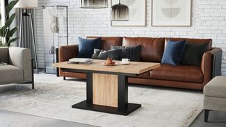 designimpex Couchtisch Design Orion stufenlos höhenverstellbar ausziehbar Esstisch