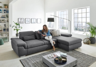 Die PlanBar Ecksofa MP-IN17041 L-Form, mit Sitztiefenverstellung, optional Kopfteilverstellung & Bettfunktion