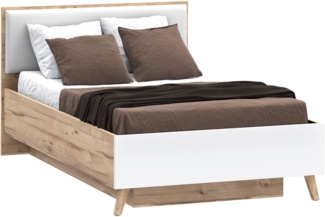 FORTE Stauraumbett Vankka viel Stauraum, skandinavisches Design, Made in Europe, aufklappbarer Lattenrost, weitere Produkte zur Serie erhältlich