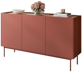 ALLHOUSE24 Kommode Dreitürige Kommode LINEA 144 cm Breite Eiche Linea Sideboard, Breite 144 cm