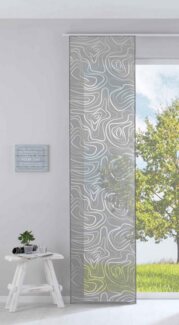 Gardinenbox Schiebegardine (1 St), Klettband, blickdicht, Raumtrenner Flächenvorhang Lasercut »Regio« Paneelwagen 85614