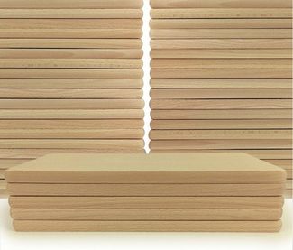 Gravidus Frühstücksbrett Frühstücksbrettchen Holzbrett Buche 22x12x1 cm, (50-St)