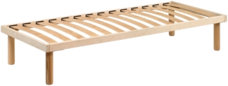 Dmora Einzelbettgestell Ansa, orthopädisches Untergestell mit Holzlatten, 100 % Made in Italy, 80 x 190 x 31 cm