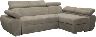 'Boston Mini Premium' Ecksofa, Cord, Beige, 98 x 255 x 170 cm, Rechts