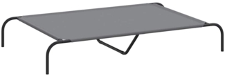 vidaXL Hundebett Erhöht Grau 130x80x20 cm Oxford-Gewebe und Stahl 42000848