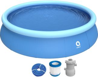 Avenli Prompt Set 420 x 84 cm Pool Set, mit Filterpumpe, blau