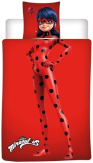 Miraculous Ladybug Bettwäsche-Set 140x200 cm – Bettbezug und Kissenbezug aus Microfaser