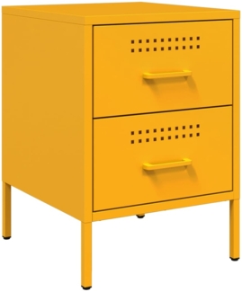vidaXL Nachttisch Senfgelb 36x39x50,5 cm Stahl 842928