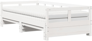 vidaXL Tagesbett Ausziehbar mit Matratzen 90x190 cm Massivholz Kiefer 3321045