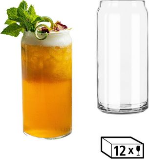 LIBBEY Gläser-Set Libbey Trinkglas, 12er Set -GLASS CANS-, 12-tlg, Glas, 591 ml, hochwertig verarbeitet, im modernen Design
