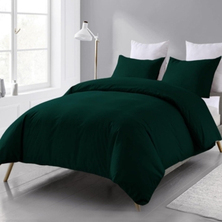 Bettwäsche 200x200 Grün - Weiches Bettwäsche-Set Mikrofaser
