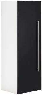 Hochschrank SANTINI 100cm weiss matt mit Tür schwarz : Schwarz