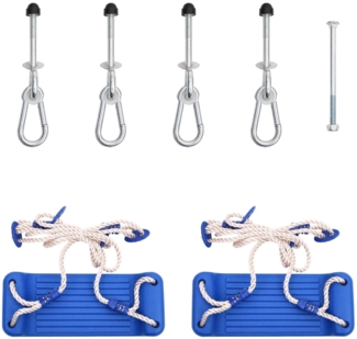 vidaXL Schaukelsitze mit Seilen 2 Stk. Blau 37x15 cm Polyethene 91700