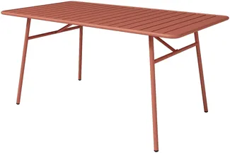 Vente-unique - MIRMANDE Gartenessgruppe Metall Rot - B 80 cm x H 74,5 cm x L 160 cm