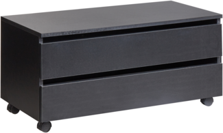 Badezimmerschrank TERESINA mit Rädern 80 cm Schwarz