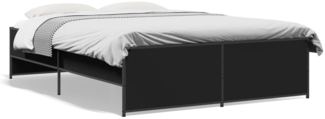 vidaXL Bettgestell Schwarz 140x190 cm Holzwerkstoff und Metall 3279897