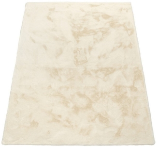 KADIMA DESIGN Teppich Unifarben Schlafzimmer schmutzabweisend Hochflor Teppich Shaggy, Läufer, Höhe: 39 mm, Florhöhe: 35 mm, 100% Polyester, Läufer, 60x100cm, Creme