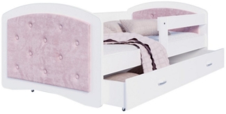 FDM Kinderbett MEGI, 80x160 cm, 80x180 cm, Schublade, Lattenrost aus Holz