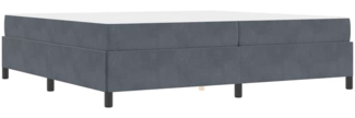 vidaXL Bettgestell Dunkelgrau und Grau und Weiß 200 x 200 cm Samt 3399085