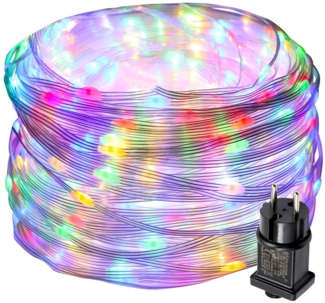 LMaxhome LED-Lichterkette 10-100M Lichterschlauch Weihnachten Party Beleuchtung Speicherfunktion, 100-800LEDs, 8 Modi, Wasserdichte Weihnachtsbeleuchtung Außen Garten