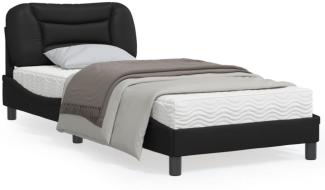vidaXL Bettgestell ohne Matratze "Hvar" Schwarz 90x200 cm Kunstleder 3207974