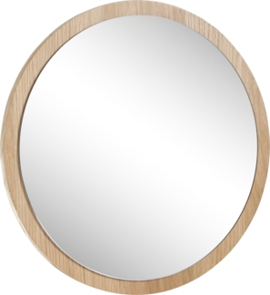 Wandspiegel >Anacortes< in Eiche aus Massivholz,Spiegelglas - 40x40cm (BxT)