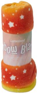 LUMALAND Kuscheldecke für Kinder - 75x100 cm - Orange