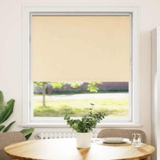 vidaXL Verdunkelungsrollo Beige 95x150cm Stoffbreite 90,7 cm Polyester 4010737