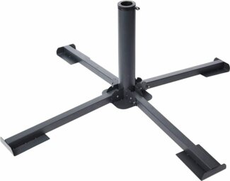 Schirmständer Plattenständer Sonnenschirm Metall grau Ständer für 40x40 Platten (1 St), Passend für Schirmrohr-Ø: 35 bis 48 mm