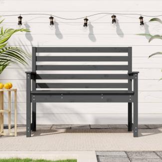 vidaXL Gartenbank Grau 109x48x91,5 cm Massivholz Kiefer 824062