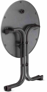 SIEGER Tisch 207/G 70 cm grau Gestell aus Stahl in eisengrau, Tischplatte aus Mecalit®-Pro in anthrazit