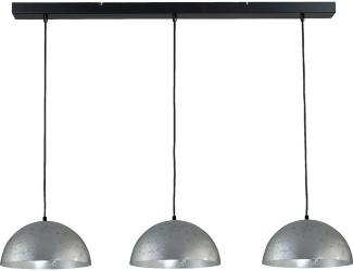 Pendelleuchte Larino G&S 3-flammig Stahl Blattsilber 100x30 cm