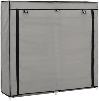 vidaXL Schuhschrank mit Abdeckung Grau 115 x 28 x 110 cm Stoff 282434