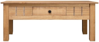 Couchtisch, Sofatisch 100 x 60 x 43,5 cm Massivholz Panama-Kiefer