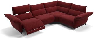 Sofanella Ecksofa CUNEO Eckcouch Stoff Stoffsofa in Rot