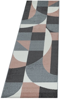 Kurzflor Teppich Elisa Läufer - 80x250 cm - Rosa