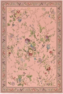 THEKO Teppich Flomi Sagrini, rechteckig, Höhe: 4 mm, Flachgewebe, Pastell-Farben, Blumen Design
