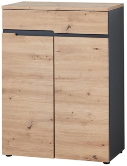 Schuhschrank Melanie / Memphis, Holzwerkstoff, Holzfarben, 80 x 107 x 38 cm