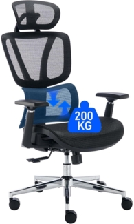 Bürostuhl Ergonomisch 200KG Schreibtischstuhl Lendenstütze 3D-Armlehnen